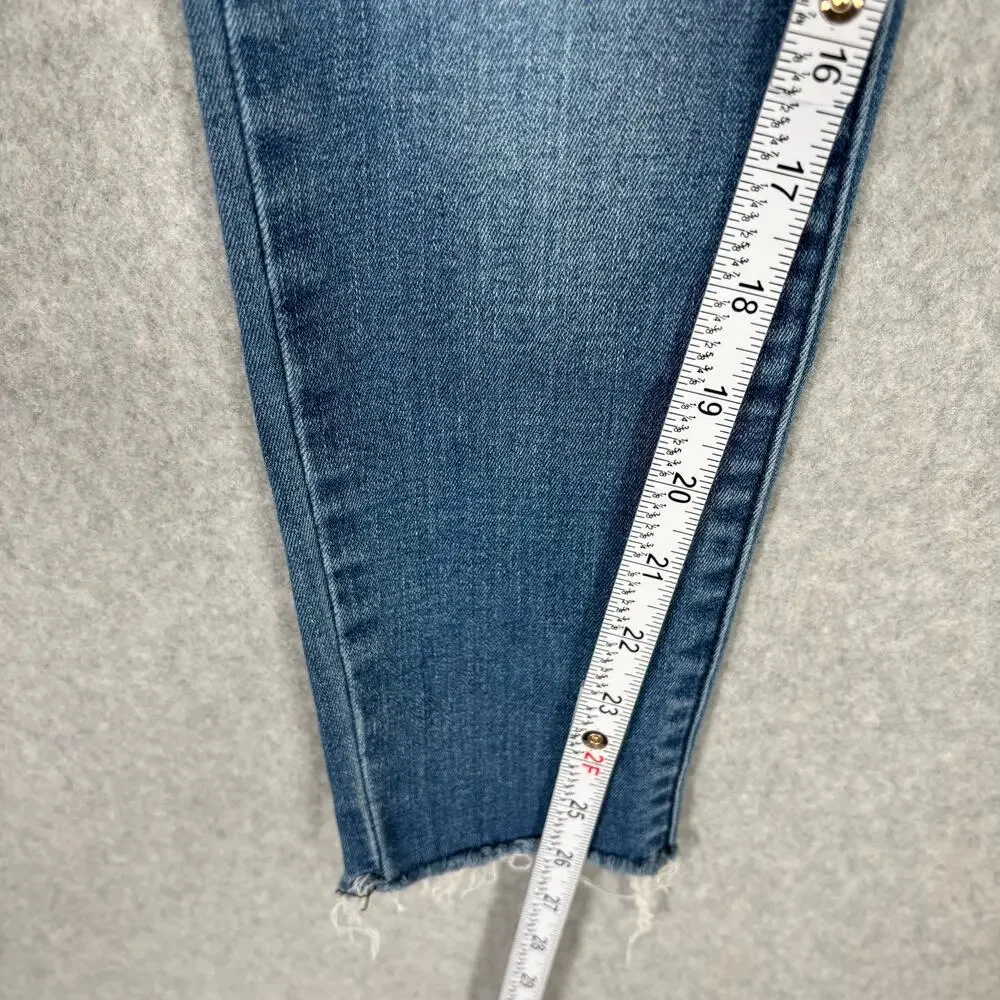 Pacsun Jeans 25 Super‎ Power Stretch Ankle Raw Frayed Hem Holes Whiskers Jegging